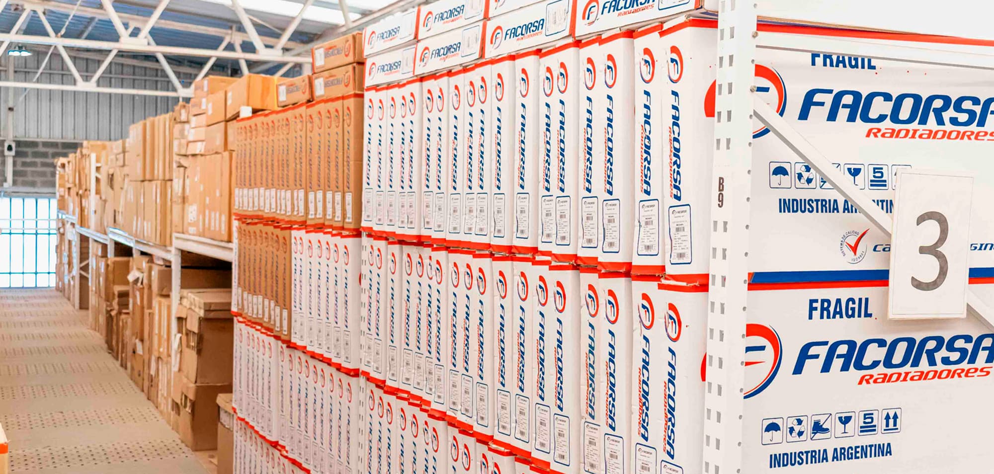 FACORSA central warehouse in Sauce Viejo with ample stock of radiators and cooling systems